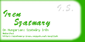 iren szatmary business card